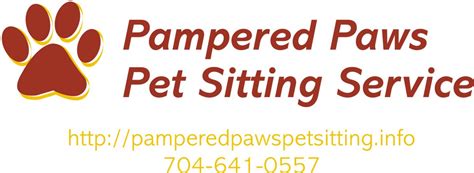 Pampered Paws Pet Sitting Service.